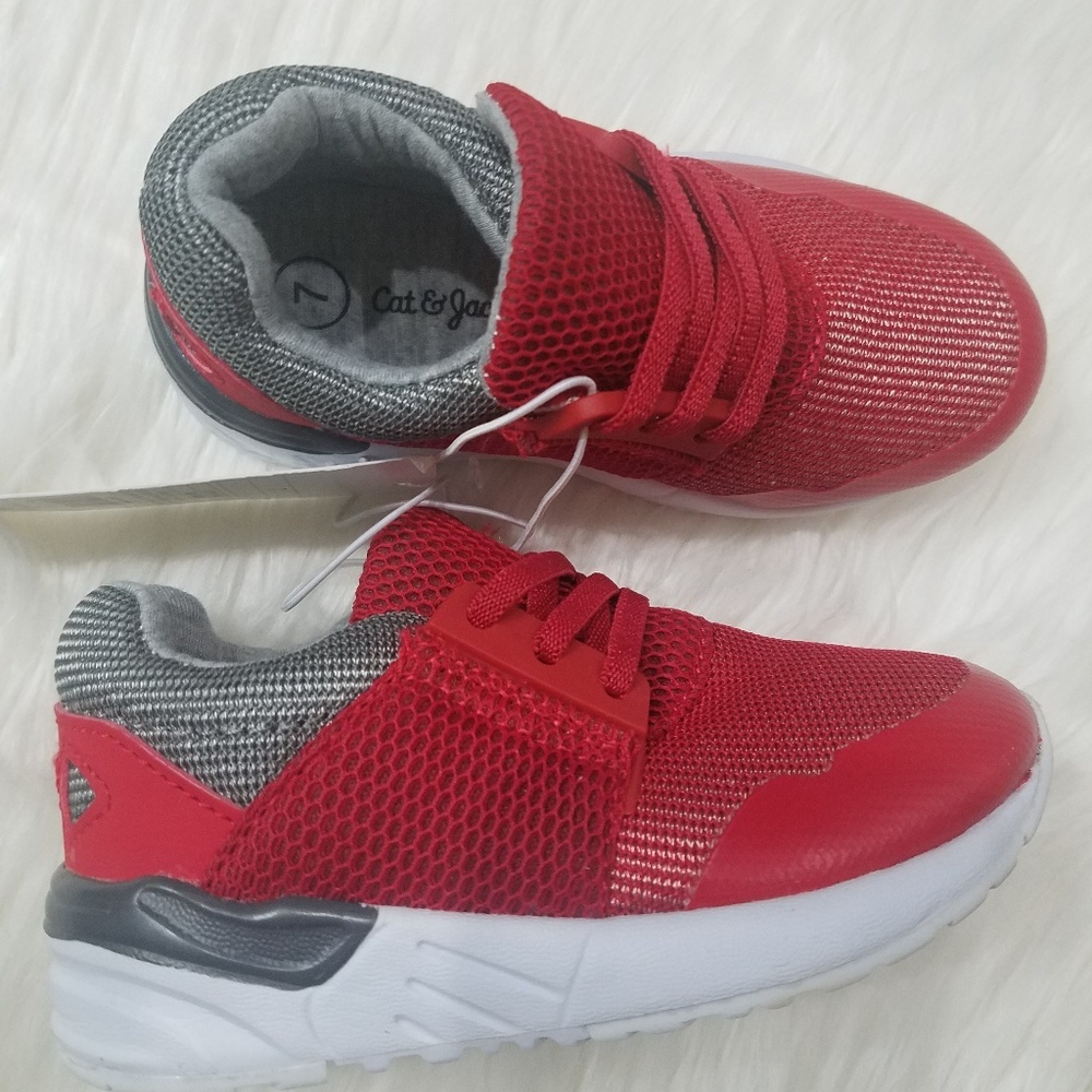 Baby Boys Red Athletic Sneakers